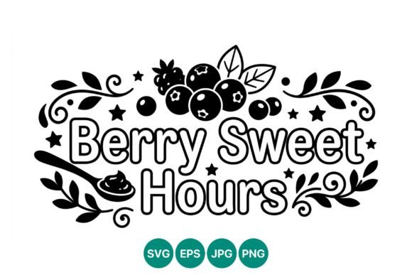 Berry Sweet Hours Decorative Text Vector: A Versatile Graphic Design Asset
