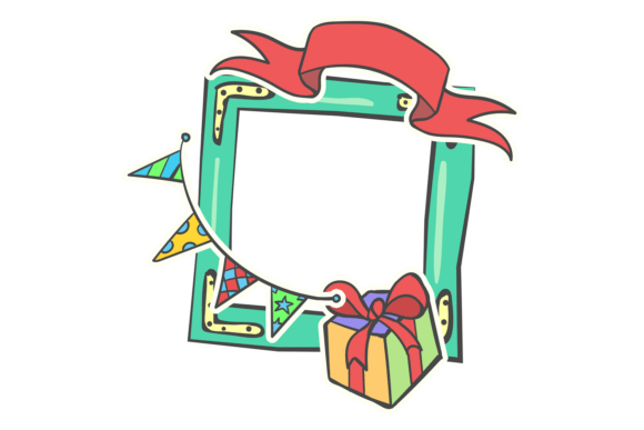 Birthday Photo Square Frame: A Decorative Graphic for Creative Projects