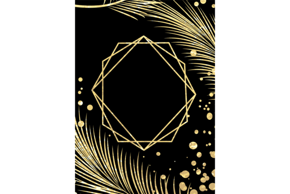 Black Banner with Decorative Golden Line: A Premium Graphic for Branding and Packaging