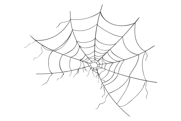 Creepy Spider Net Black Icon: A Bold Graphic for Editorial and Web Design