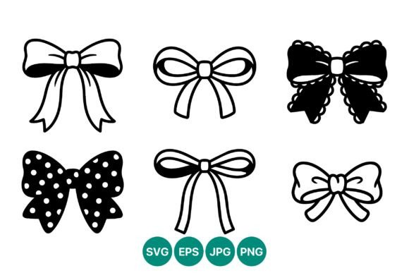 Decorative Black and White Bow Vector: A Practical Graphic Design Asset for Sellers