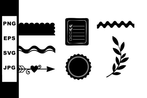 Decorative Black Vector Shapes for Small Business Branding
