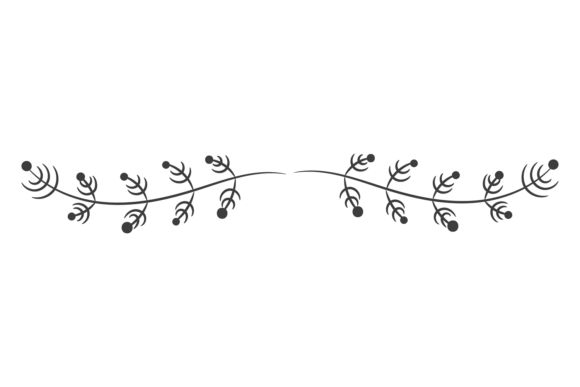 Decorative Botany Divider in Vintage Sketch Style for Editorial and Web Graphics