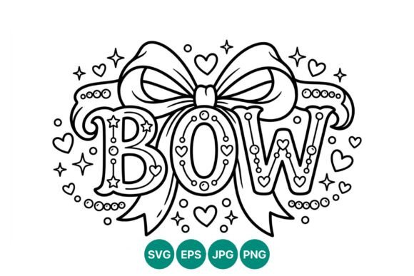 Decorative Bow Line Art: A Festive Graphic for Branding and Packaging
