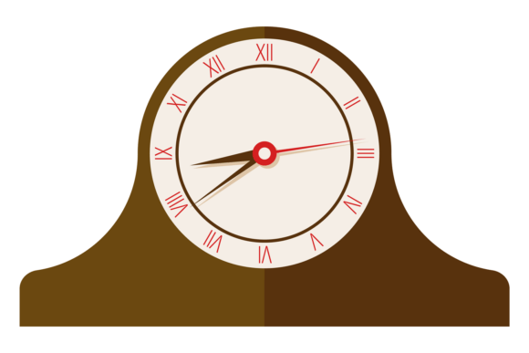 Decorative Clock Vintage Wooden Mechanical Timepiece Illustration for Handmade Projects