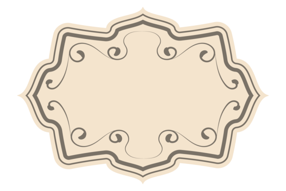 Decorative Craft Paper Label Template for Editorial and Web Design