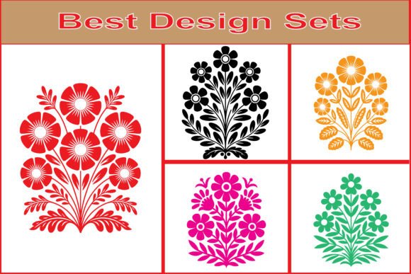 Decorative Flower Vector Elements Bundle: A Designer’s Freebie for Creative Projects
