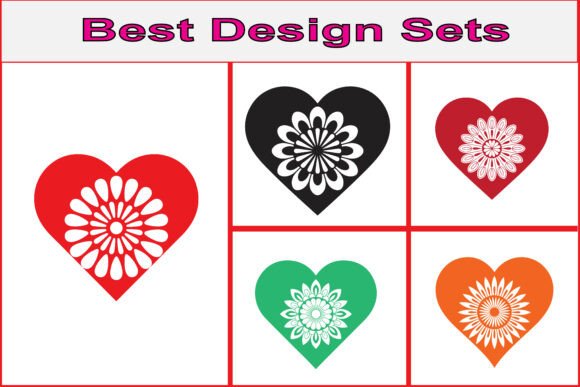 Decorative Heart Mandala Vector Set: A Versatile Graphic Design Asset for Creative Branding