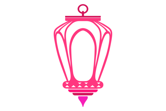 Decorative Outdoor Lamp in Eastern Style Graphics