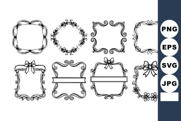 Decorative Vintage Frames with Flo: A Versatile Graphic Design Asset for Content Creators