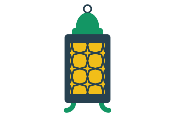 Eastern Lamp with Decorative Glass Pattern – A Versatile Graphic Design Asset