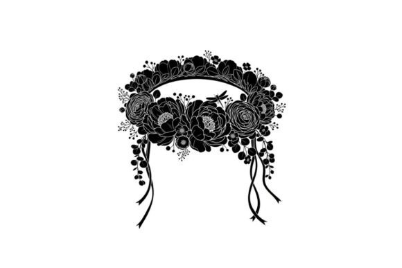 Floral Headband Silhouette – A Cut-Ready Graphic for Handmade Creations
