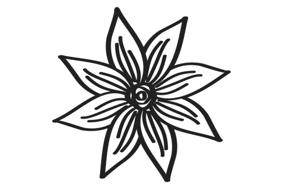 Flower Doodle: A Versatile Graphic for Handmade and Creative Projects