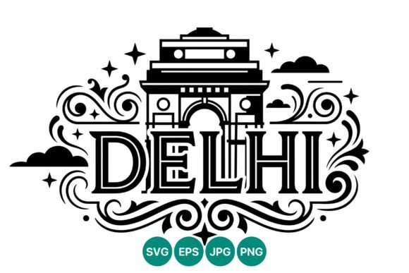 India Gate Delhi Line Art: A Versatile Graphic for Local Branding