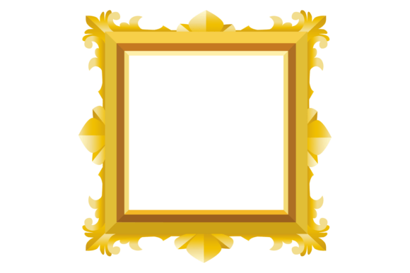 Museum Frame Baroque Border: A Versatile Graphic Design Asset for Crafters