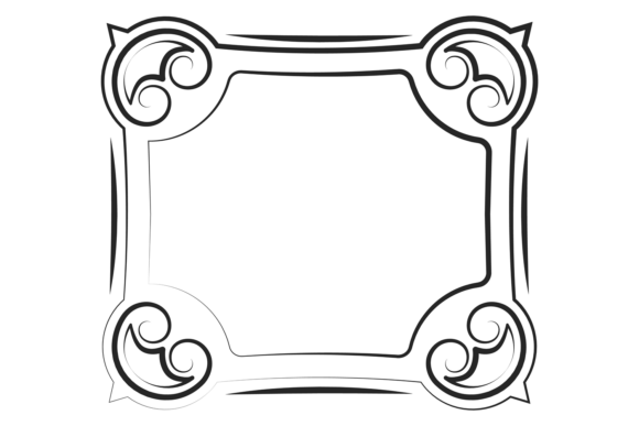 Picture Frame with Decorative Corner Pat: Graphics for Illustrations