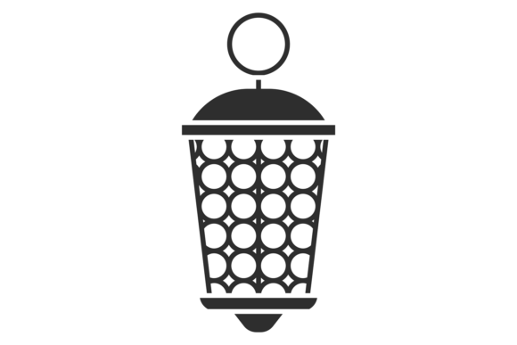 Turkish Lantern Black Icon: A Versatile Graphic for Illustrative Projects