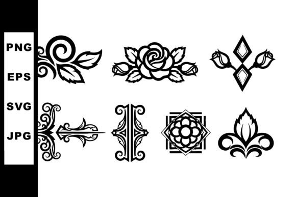 Vintage Floral Decorative Vector Element for Polished Editorial Graphics