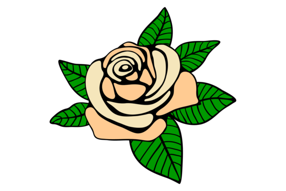 Vintage Rose Decorative Element: A Timeless Graphic for Crafting and Illustrations