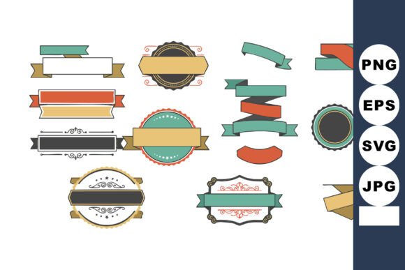Vintage Style Decorative Banners Ribbons: A Timeless Graphic Design Asset