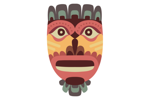 Voodoo Mask Icon: A Versatile Graphic Design Asset for Modern Branding